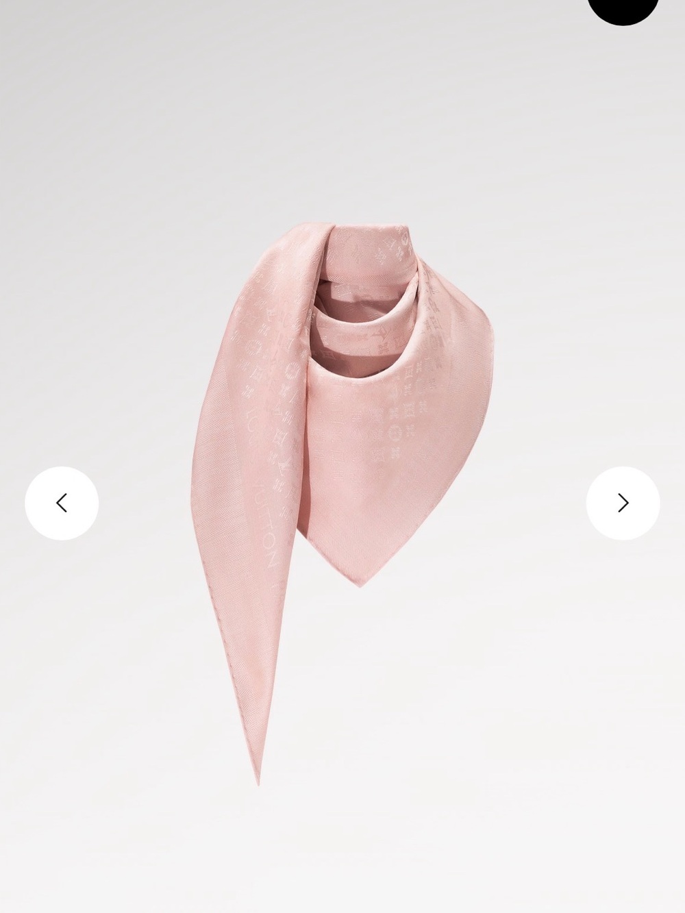 Louis Vuitton Blush Pink Monogram Silk Wrap